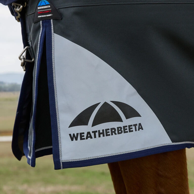 Weatherbeeta Comfitec Ultra Turnout Detach-A-Neck 100g Rug in Charcoal-6